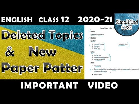 English Class 12 - Deleted Topics, New Paper Pattern, Revised Syllabus ...