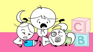 Drawing Ryan Babysits Twin Emma & Kate Funny Animation From Ek Doodles