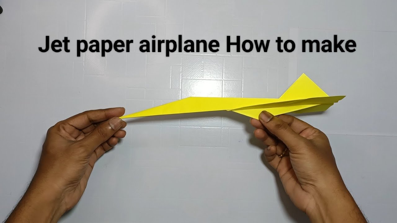 How to make paper jet airplane - YouTube