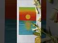 Landscape Sunset Scenery Drawing #SharminsAcademy #art #sunset #scenery #shortvideo #shorts