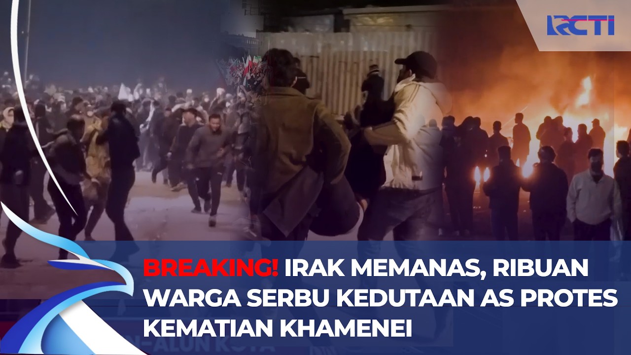 IRAK RICUH! Ribuan Warga Serbu Kedutaan AS, Protes Kematian Pemimpin Iran Khamenei