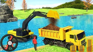 대형 건설 차량 - 강 모래 굴착기 시뮬레이터 - 새로운 안드로이드 게임플레이 screenshot 4