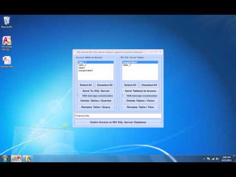 How To Use MS Access MS SQL Server Import, Export & Convert Software