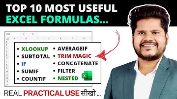 10 Most IMPORTANT Excel Formula and Functions - You Must KNOW