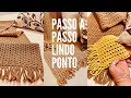 Lindo ponto em Crochê - Ponto Rug - Para fazer Mantas, Almofadas, Peseiras, Tapetes e muito mais