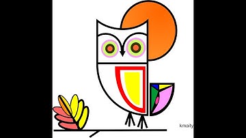 Digital owl drawing on corel draw #coreldraw #digitalart #shorts #shortvideo