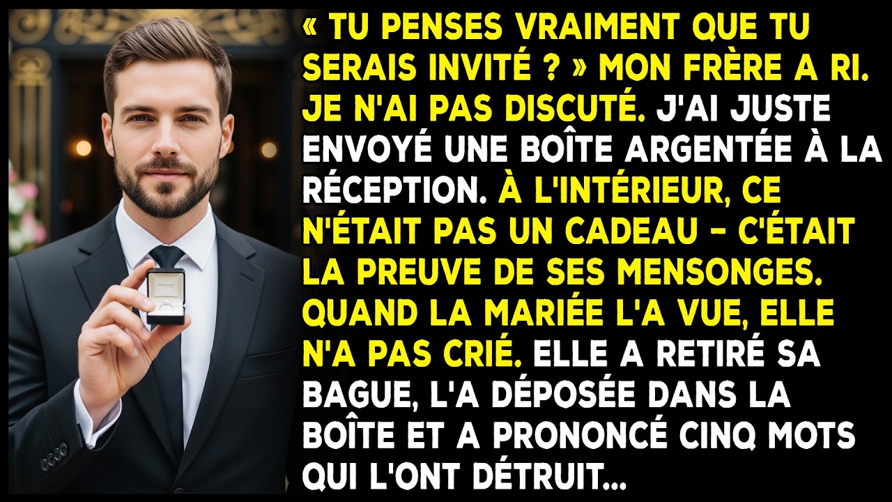 Banni du mariage, j'ai tout fait annuler avec une seule boîte.