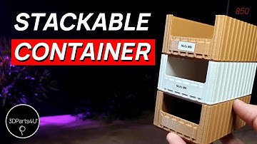 🗄 STACKABLE 3D Printed Organizer - Container 3D Model - Stackable Storage - Container STL