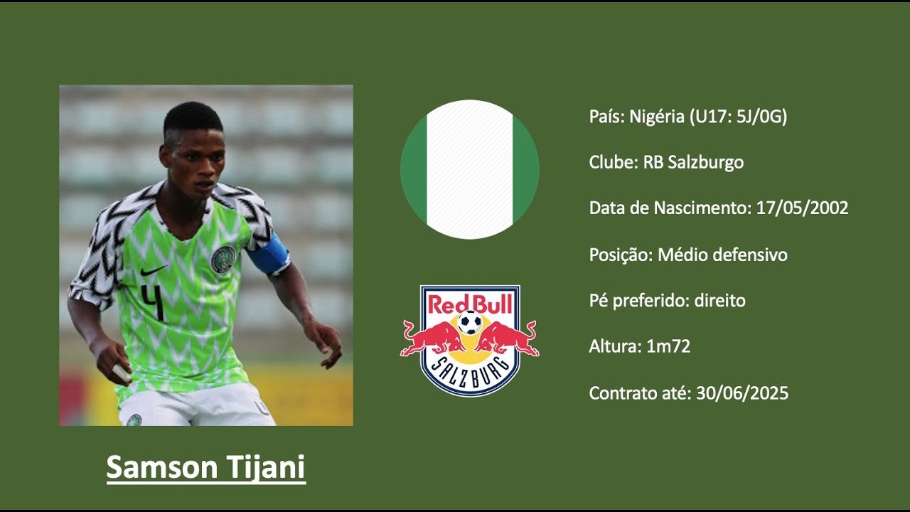 Katedral Wings klokke Samson Tijani (RB Salzburg / Nigeria) highlights vs Angola U17 - YouTube