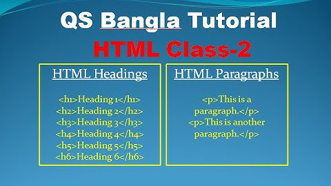 HTML Headings and Paragraphs