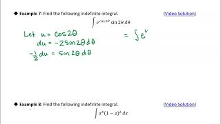 5.5 The Substitution Rule: Example 7