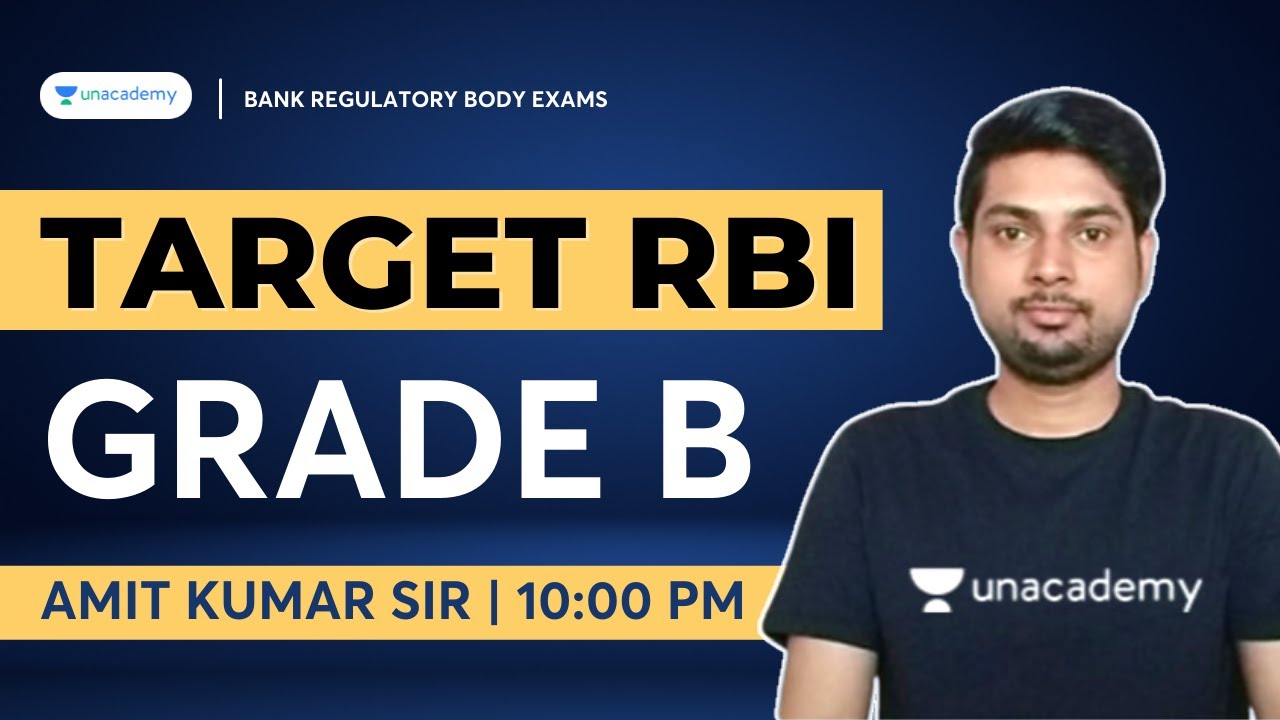 Target RBI Grade B || Bank Regulatory Body Exams || Amit Kumar Sir ...