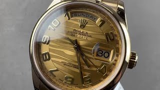 Rolex Day-Date 36 Wave Dial 118208 Rolex Watch Review
