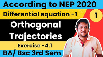 Orthogonal trajectories differential equations | self orthogonal trajectories 