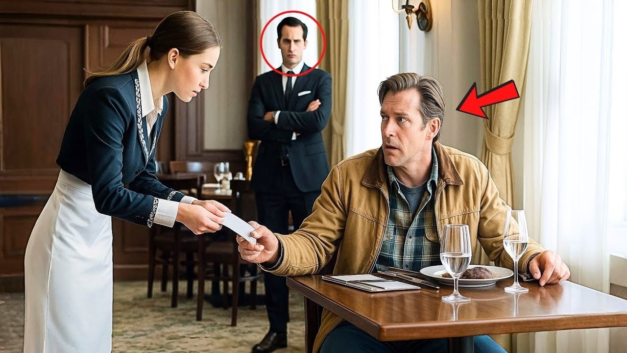 UN MILLONARIO DISFRAZADO PIDE COMIDA… Y LA CAMARERA LE ENTREGA UNA NOTA QUE LO PARALIZA