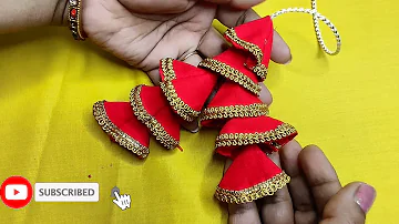 खुवसुरत लटकन: Make Beautiful latkan at home | fabric tassels making |Latkan Making