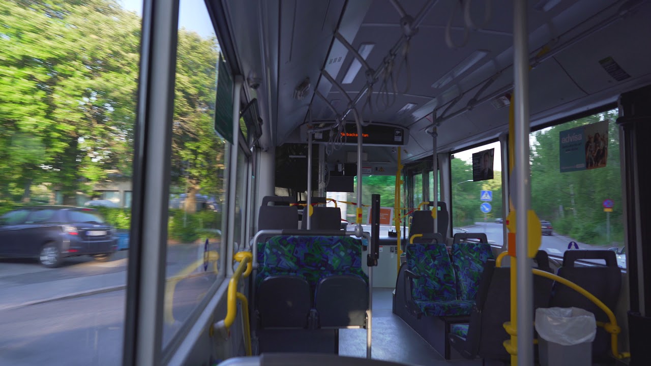 Sweden, Stockholm, bus 184 ride from Torsbygatan to Boforsgatan