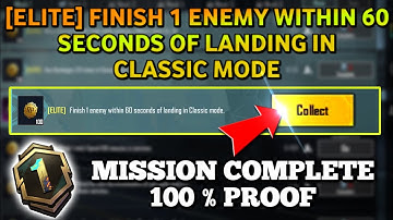 [ELITE] FINISH 1 ENEMY WITHIN 60 SECONDS OF LANDING IN CLASSIC MODE