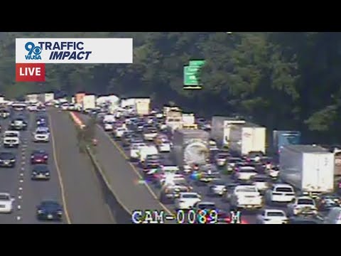 Beltway outer loop crash causing delays in the DMV - YouTube