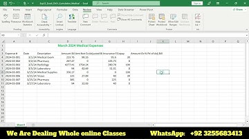 Exp22_Excel_Ch01_Cumulative_Medical_xlsx | Excel Chapter 1 Cumulative - Medical Expenses
