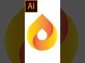 💧Water Drop Logo Design In Adobe Illustrator | Illustrator tutorials | #shorts #illustrator