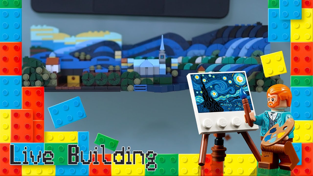 Minchiolini LEGO Vincent Van Gogh: Notte stellata [Parte 2] - Live  Building #05 w/ Chiara 