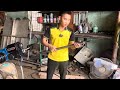Máy roa lỗ và hàn lỗ  trong  gầu máy múc  lắp đặt vận hành tại hà nam lh 0945657888