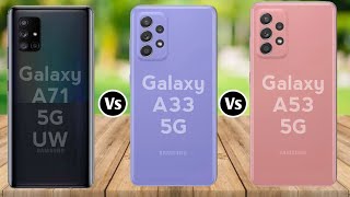 Samsung Galaxy A71 5G UW vs Samsung Galaxy A33 5G vs Samsung Galaxy A53 5G