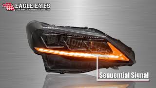 Toyota Reiz Mark X Projector LED Sequential Headlamp +One Touch Blue +Welcome Light