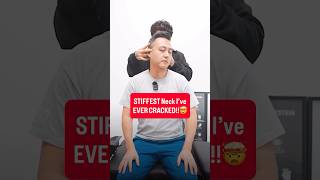 STIFFEST Neck I've EVER CRACKED!!🤯 #chiro #backpain #neckpain #trending #shorts