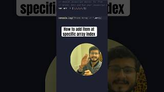 How to insert item at specific array index #javascript #js #nodejs