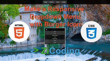 How to Make a Responsive Dropdown Menu with Burger Icon | HTML , CSS and JavaScript