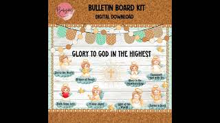 Angel Christmas Bible Bulletin Board Kit | Christian Holiday Classroom Decor