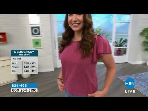 Democracy Flutter Sleeve Top