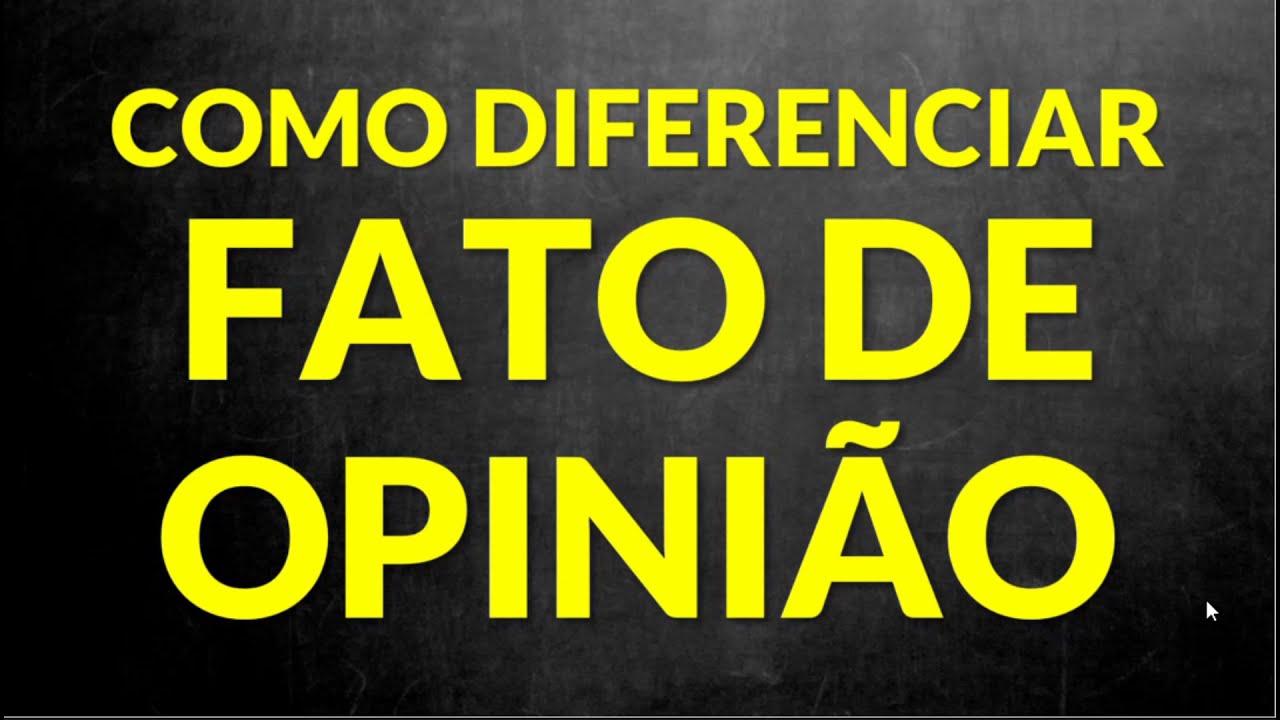Como diferenciar fato de opinião? [Professora Alda]