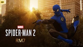 MARVEL'S SpiderMan 2 | New Blue Suit | Needle Threading and Swinging | NO HUD
