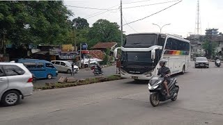 Bus Sinar Jaya Sr2 Polos Di Tanjakan Kranggan Citeureup Bogor
