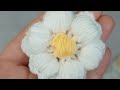 كروشيه الوردة المنتفخة الوردة المنتفخة بغرزة الباف Crochet Puffy Rose 