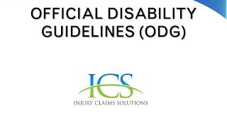 Traffic Collisions Part 11: Official Disability Guidelines