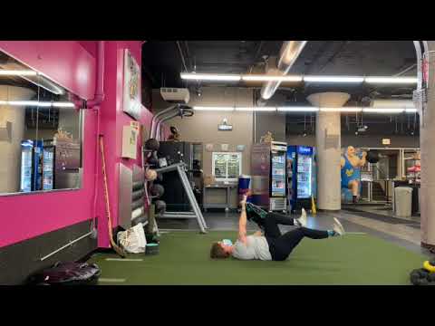 Ultimate sandbag full dead bug: pullover + pull down