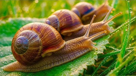 The secret of snails crawling on weeds