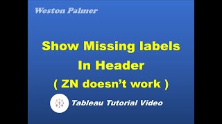 Show all labels, when data is missing - Tableau Tutorial