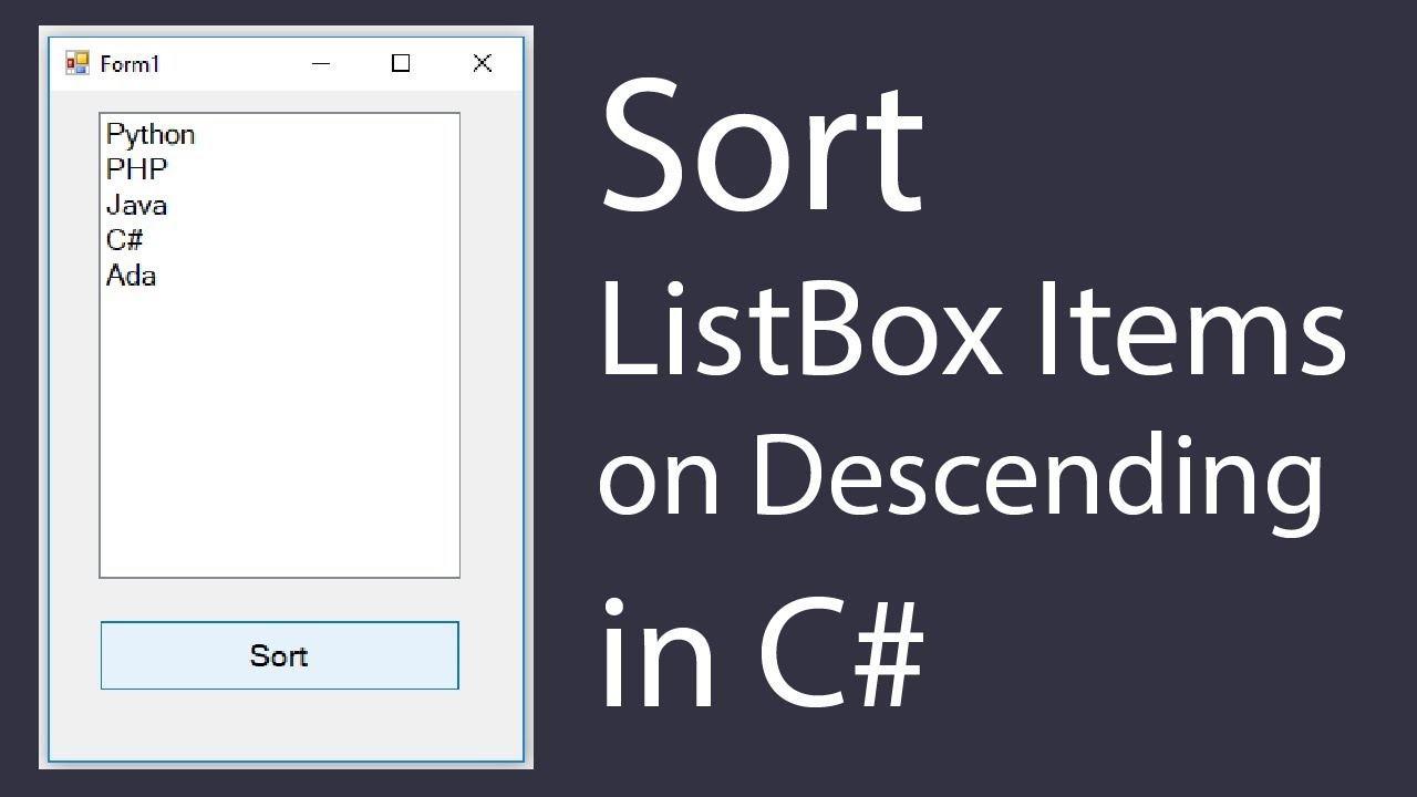 Item sort. Listbox c#. Listbox c# примеры. Виджет listbox. Listbox с множественным выбором.