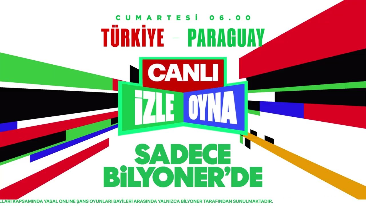 Türkiye - Paraguay Maçını Sadece Bilyoner'de Canlı İzle \u0026 Canlı Oyna! 💚