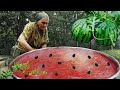 DAGESTAN Grandma making WATERMELON HONEY. Dagestan village life