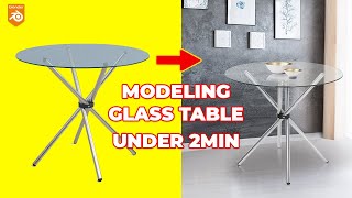 Celebrity Modeling Glass Table Under 2 min || Blender Tutorial Wealth