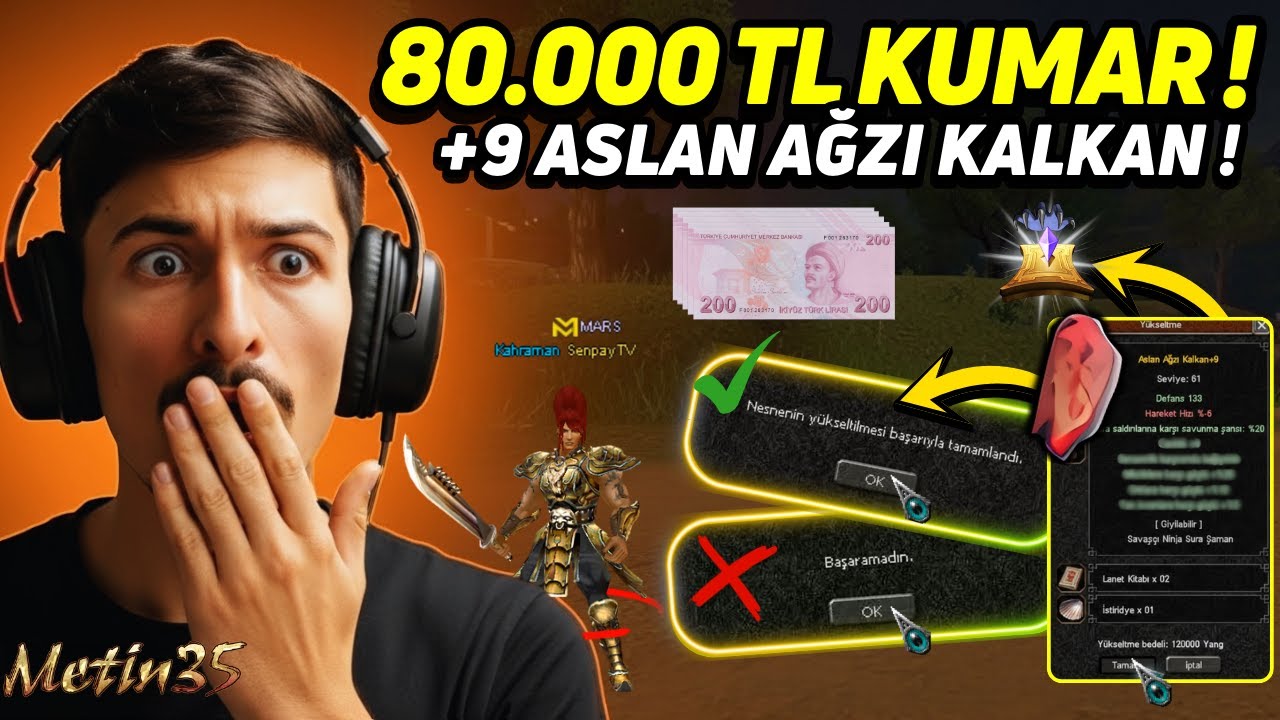 METİN35 +9 61 LEVEL KALKANI BASTIM ! 😱 LEGAL FİYATİ : 80.000 TL ! Metin2 - Metin35