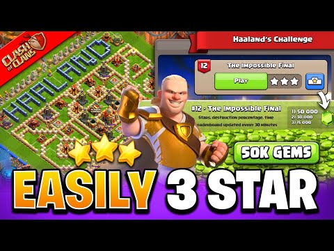 How to Easily 3 Star The Impossible Final Haaland Challenge in Clash of Clans | Coc New Event Attack