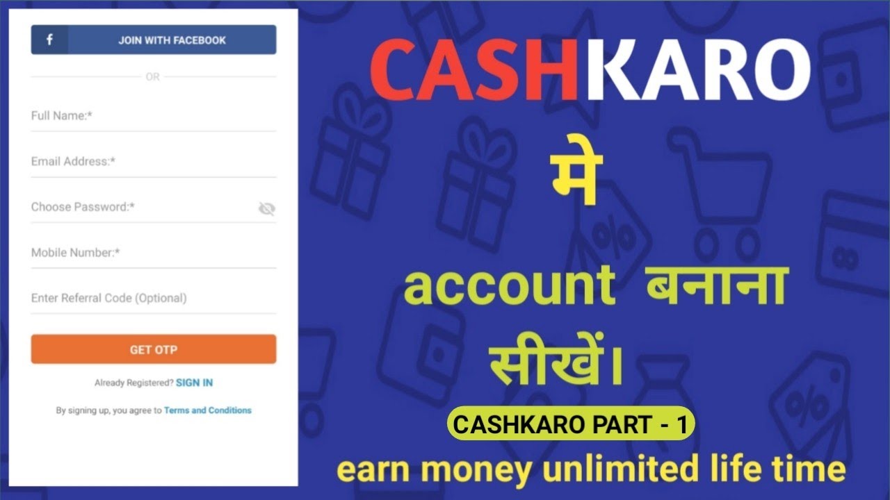 Create account in Cashkaro How to register and use Cashkaro app