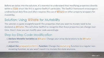 Fixing the Swift Error: Cannot use mutating member on immutable value: 